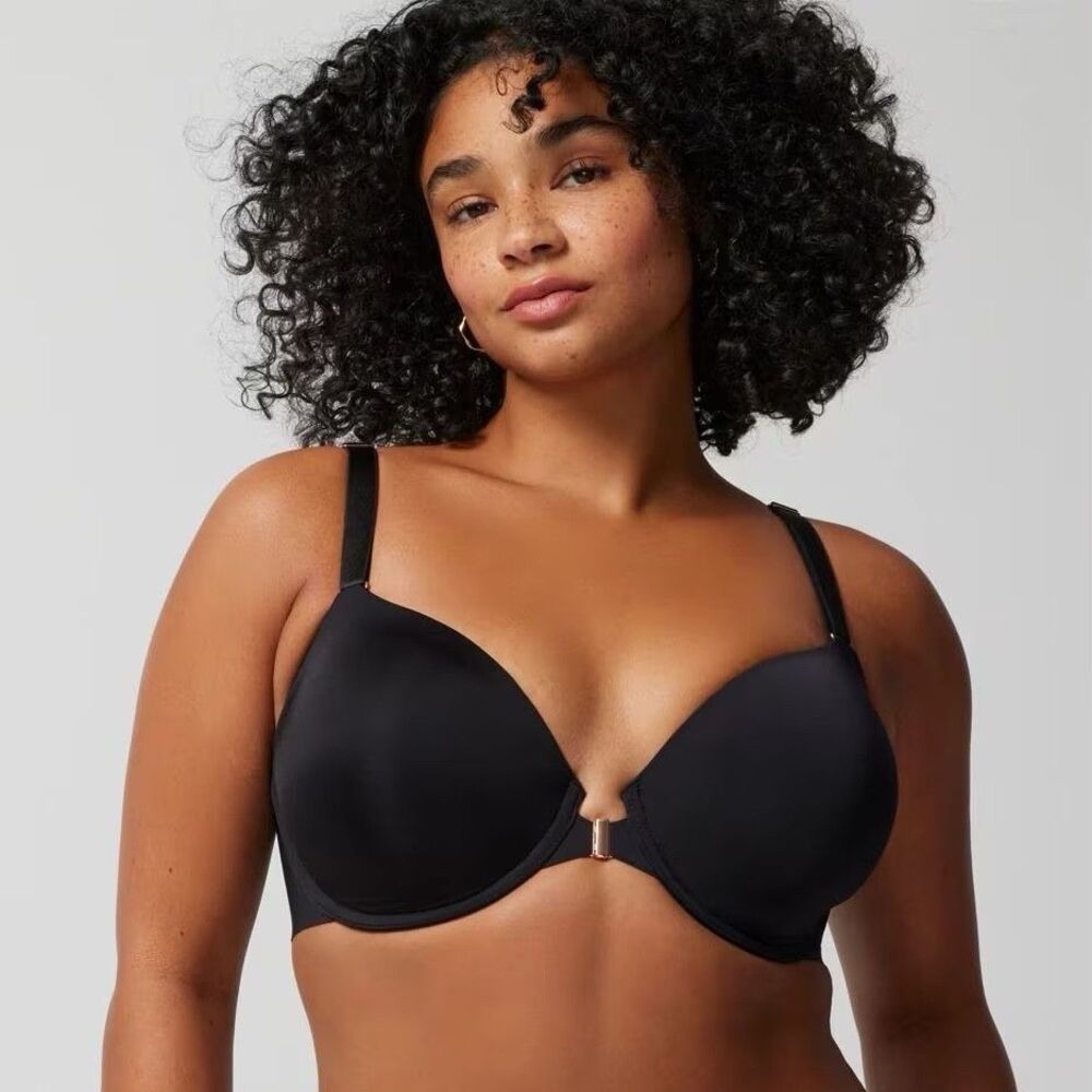 NWT Soma 570277686 Vanishing 360 Perfect Coverage Front Close Bra Black Sz. 36DD